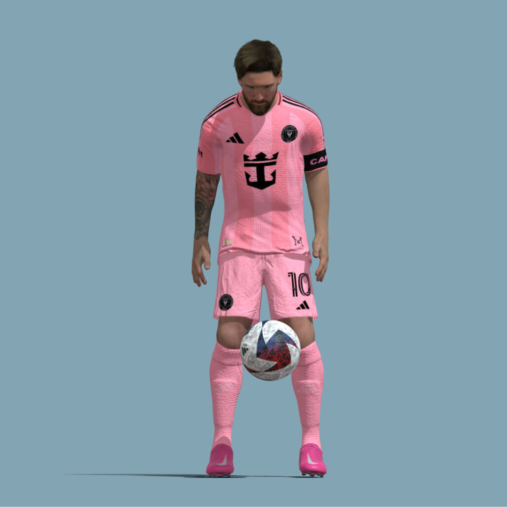 Lionel Messi Freestyle skills 3D model_4