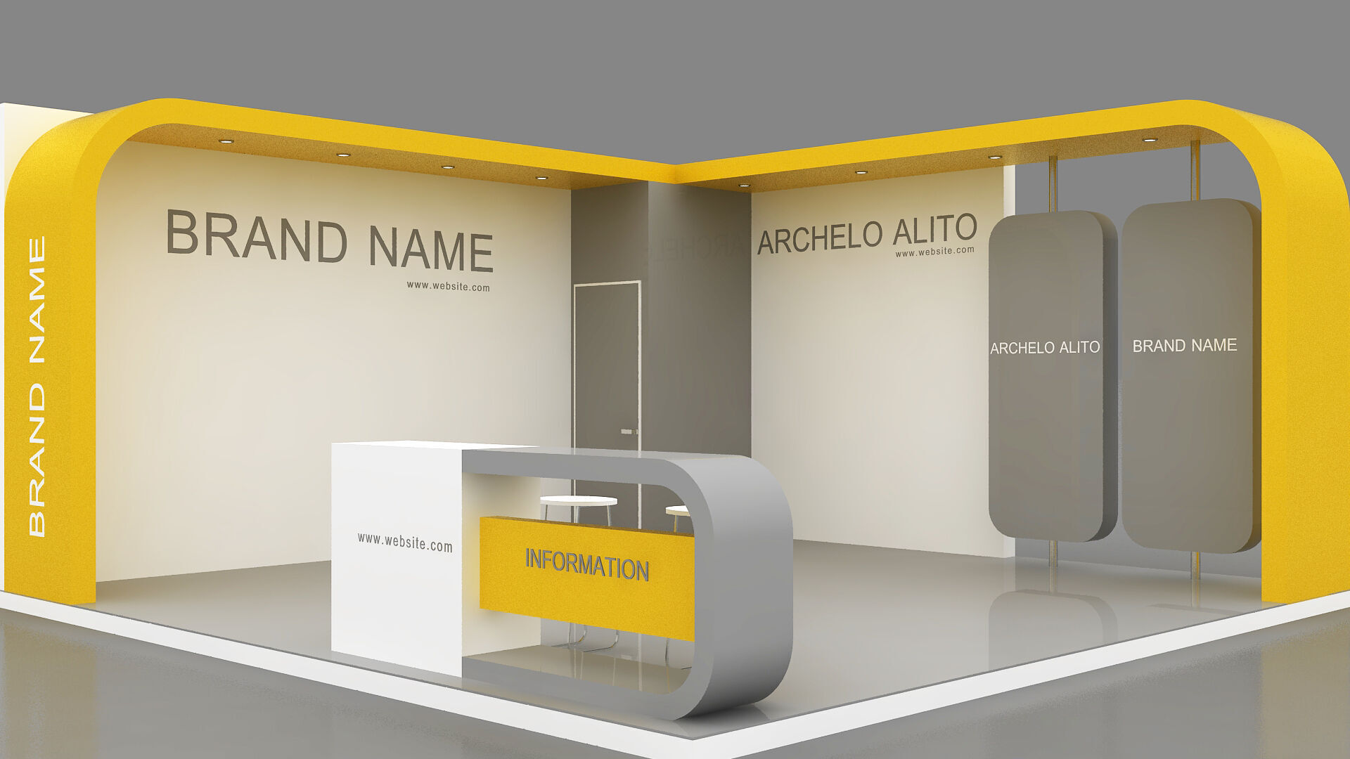 Booth Exhibition 3D model_2