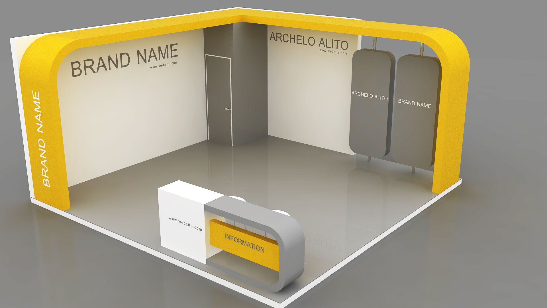 Booth Exhibition 3D model_1