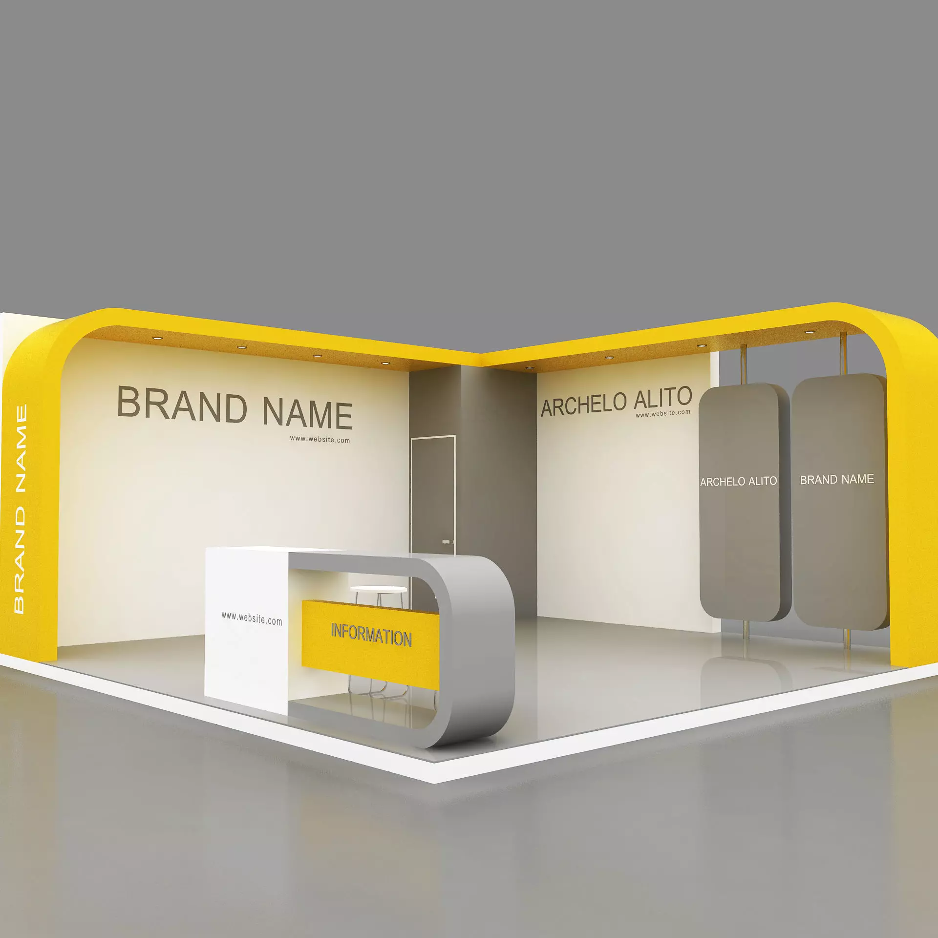 Booth Exhibition 3D model_0