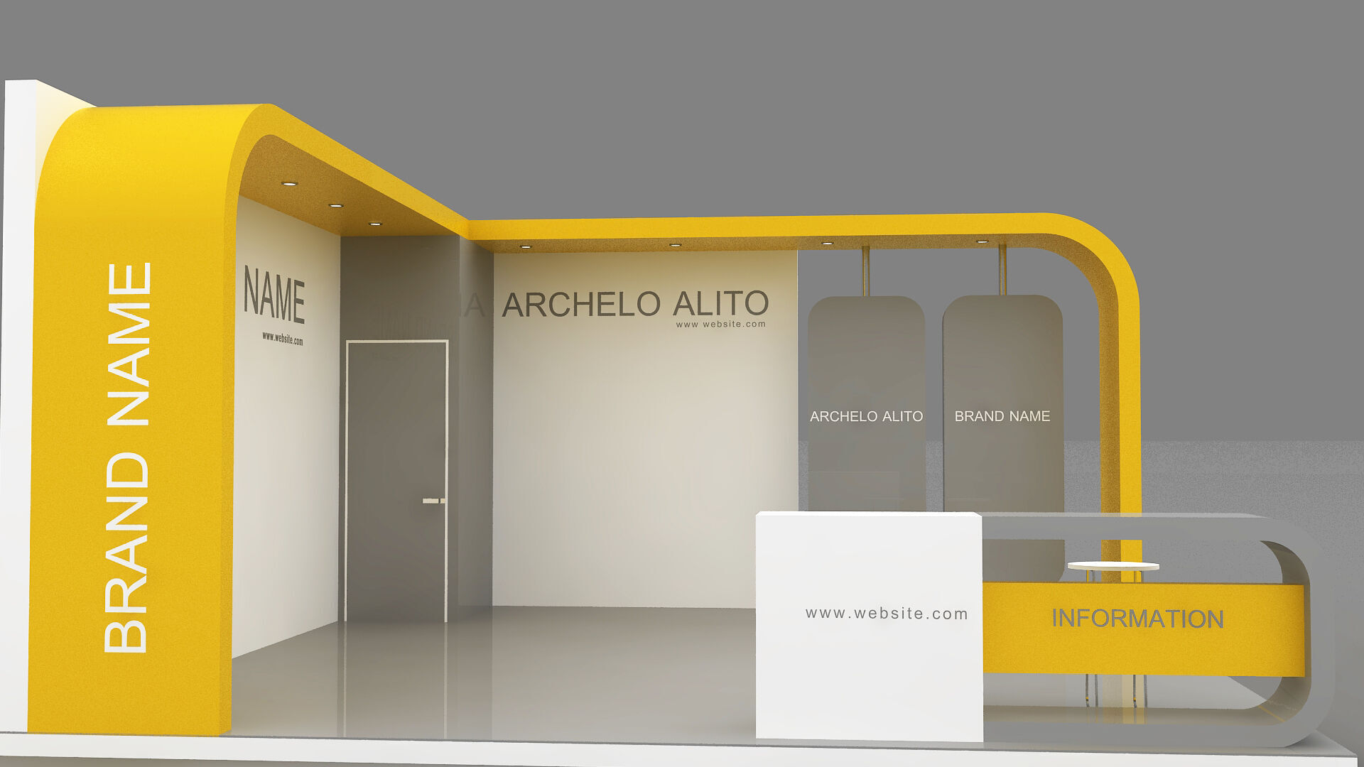Booth Exhibition 3D model_3