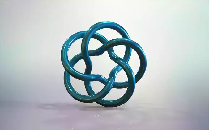 Torus Knots Low-poly 3D model