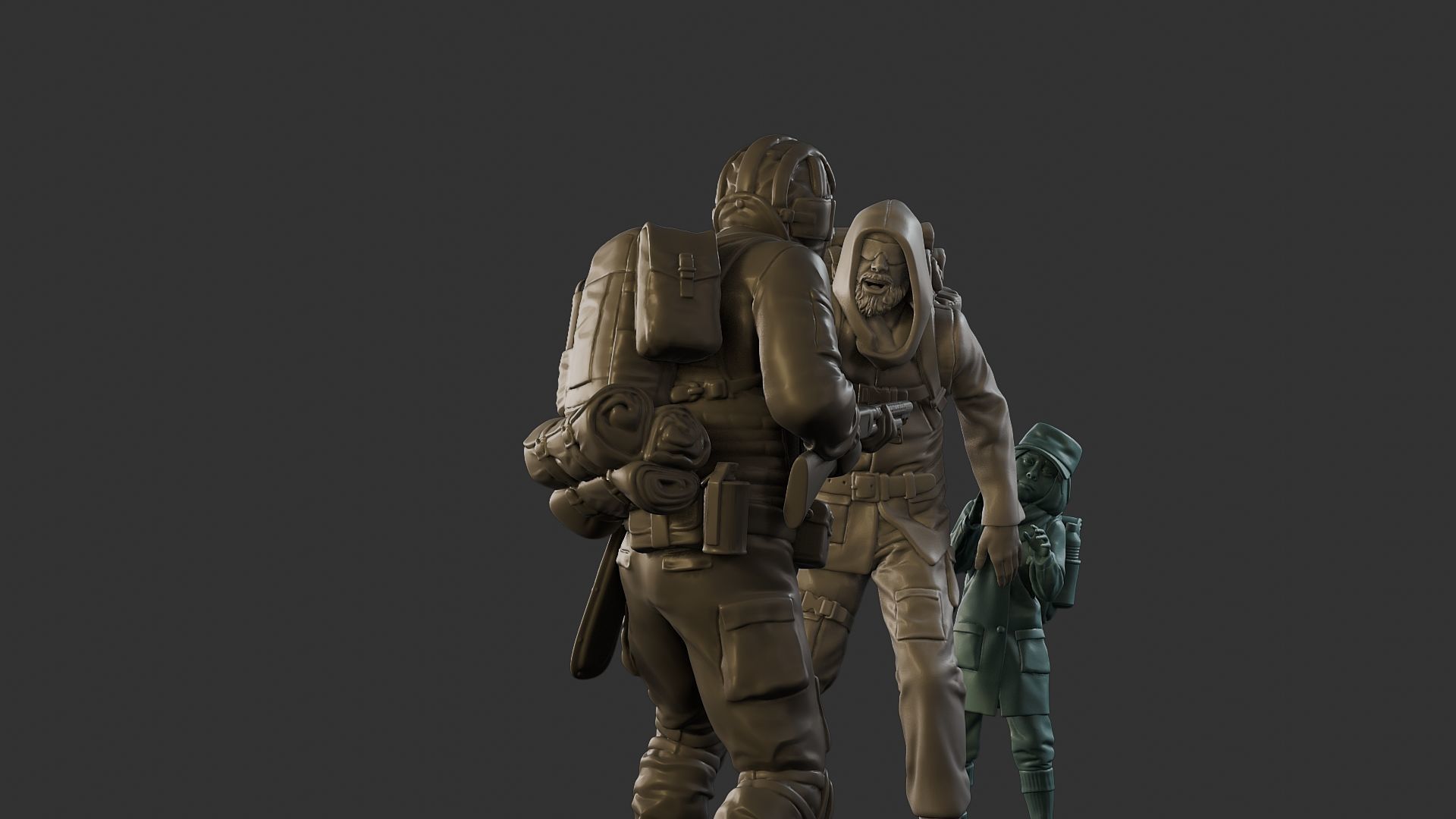 Post-Apocalyptic Male PAM2 Scene 3D Model Collection_29