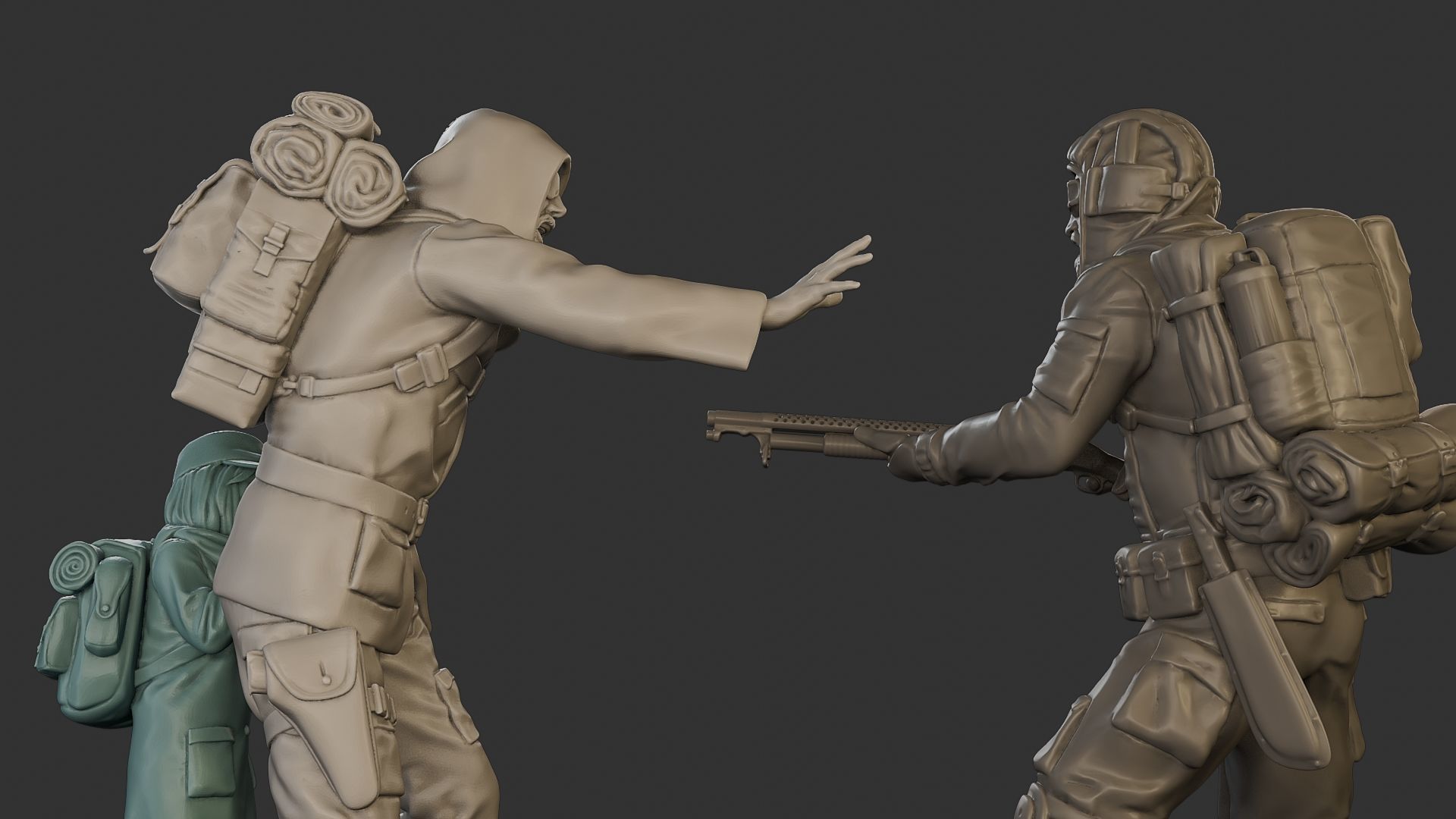 Post-Apocalyptic Male PAM2 Scene 3D Model Collection_22