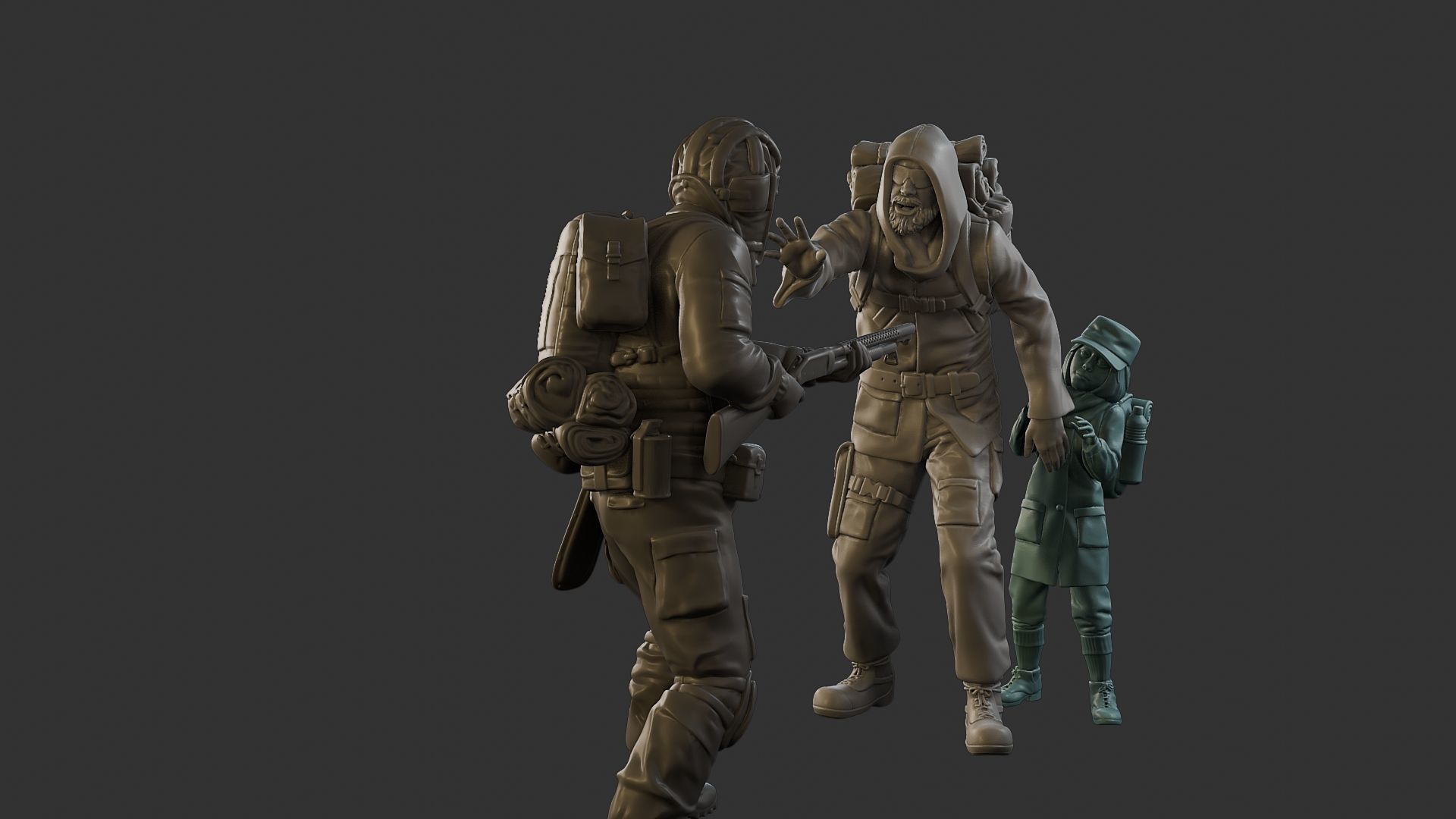 Post-Apocalyptic Male PAM2 Scene 3D Model Collection_30