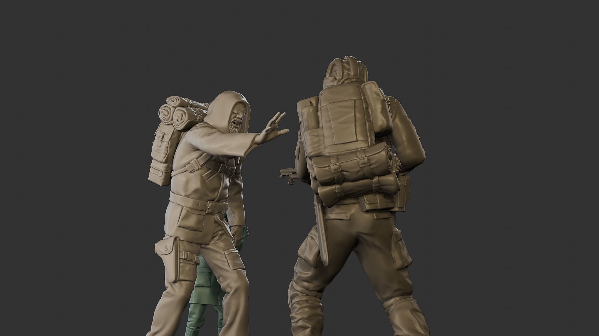 Post-Apocalyptic Male PAM2 Scene 3D Model Collection_28