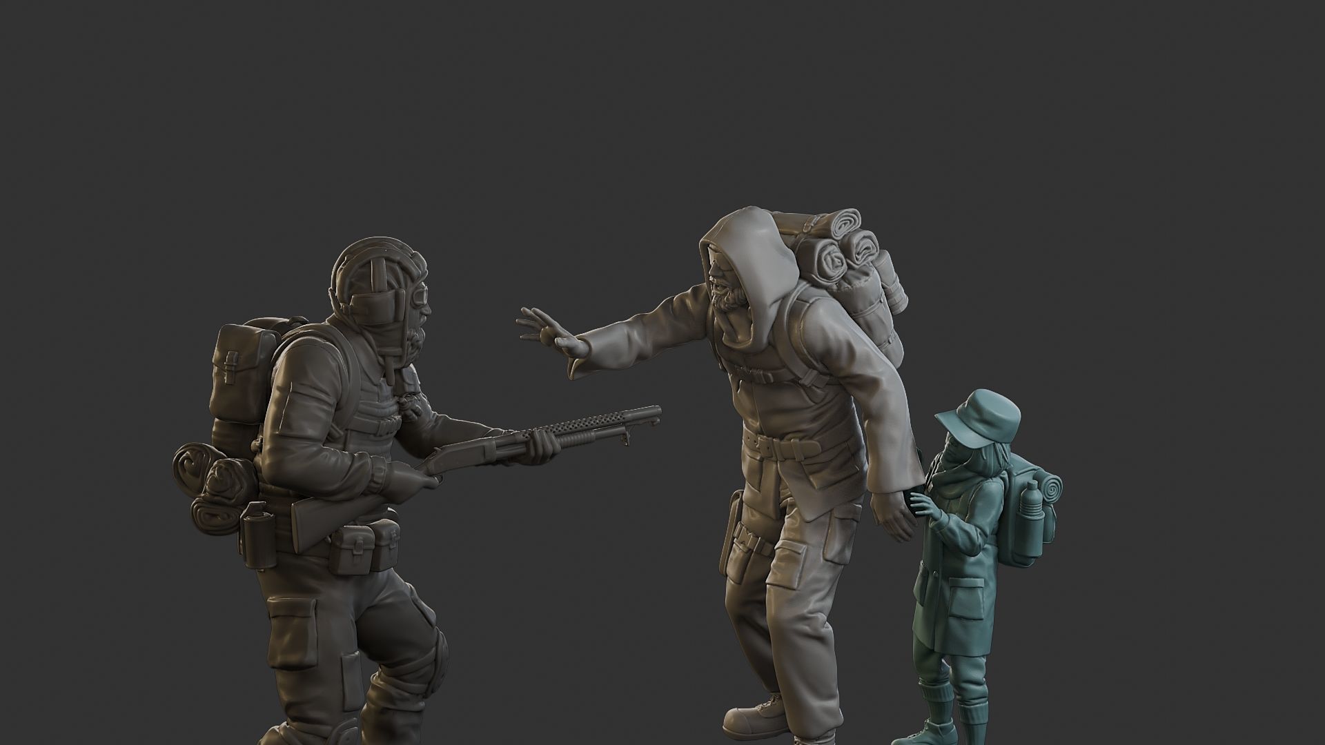 Post-Apocalyptic Male PAM2 Scene 3D Model Collection_27