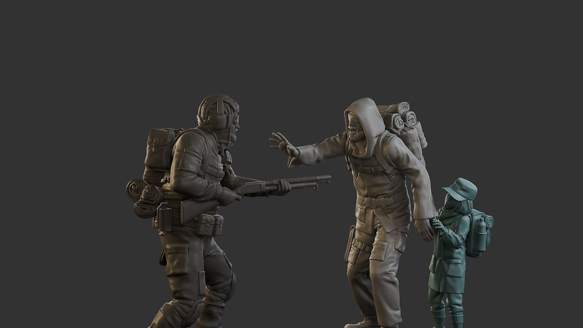 Post-Apocalyptic Male PAM2 Scene 3D Model Collection_31