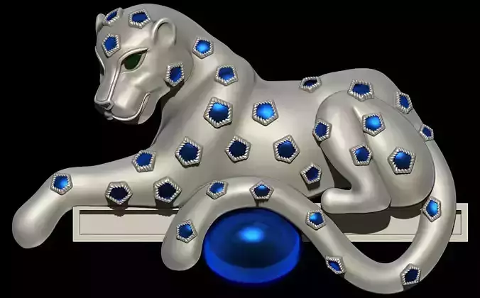 Panther Brooch STL - 3D Printable Jewelry Model