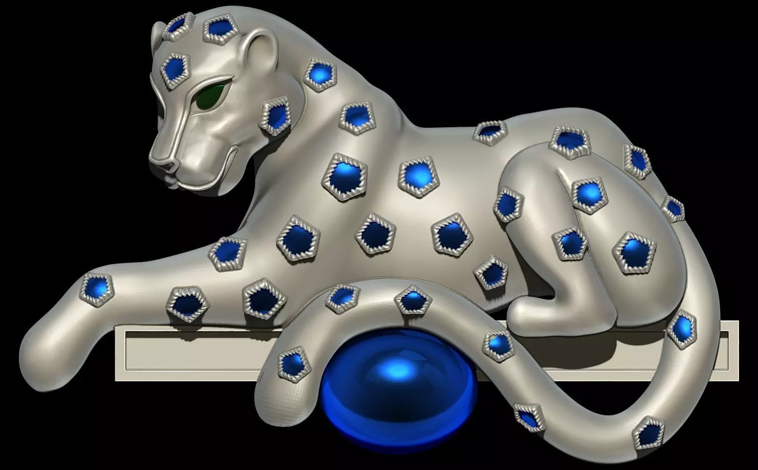 Panther Brooch STL - 3D Printable Jewelry Model 3D print model