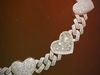 14mm HEARTS CUBAN LINK CHAIN FOR BRACELETS OR NECKLACE 3D print model_3