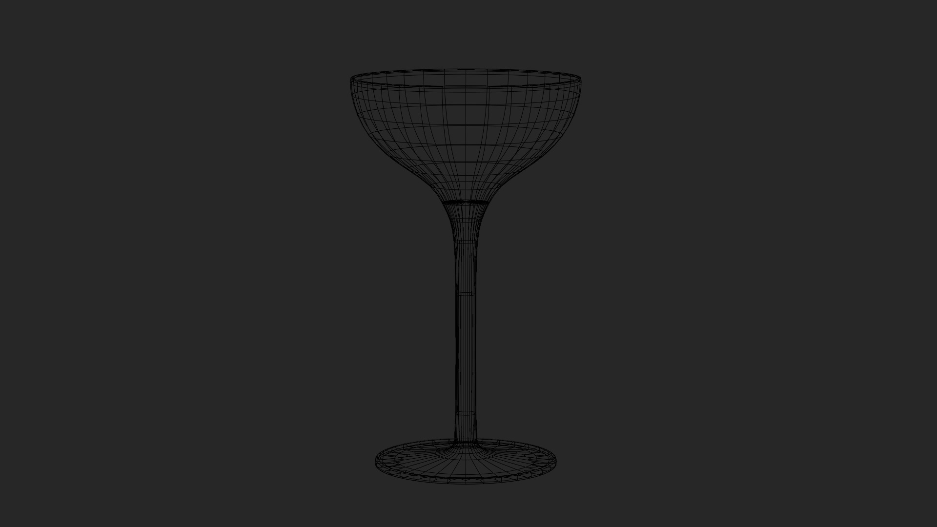 3D Model Elegant Champagne Glass 3D model_5