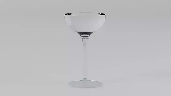 3D Model Elegant Champagne Glass