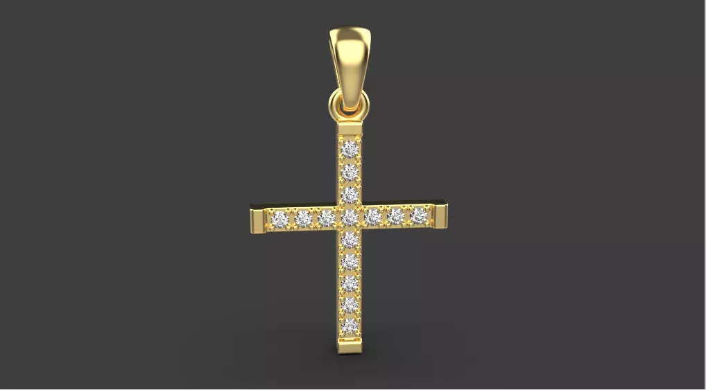 Cross Pendant 52968 3D print model_0