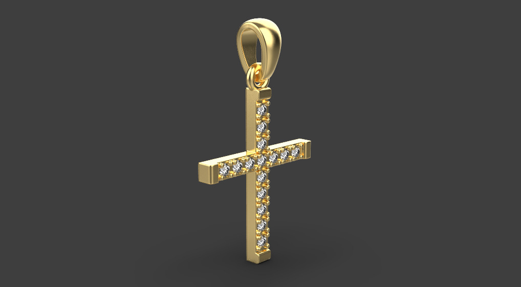 Cross Pendant 52968 3D print model_2