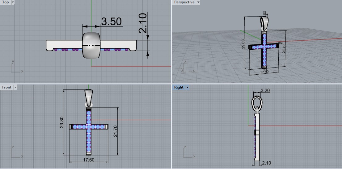 Cross Pendant 52968 3D print model_3