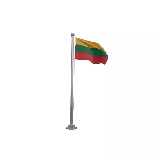 Lithuanian Flag Waving Animation