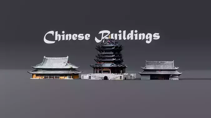 Historic Chinese Buildings - Pack of 3