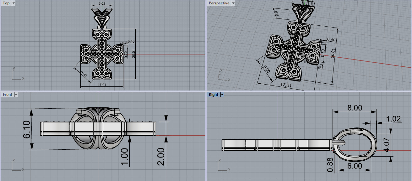 Cross Pendant 67076 3D print model_6