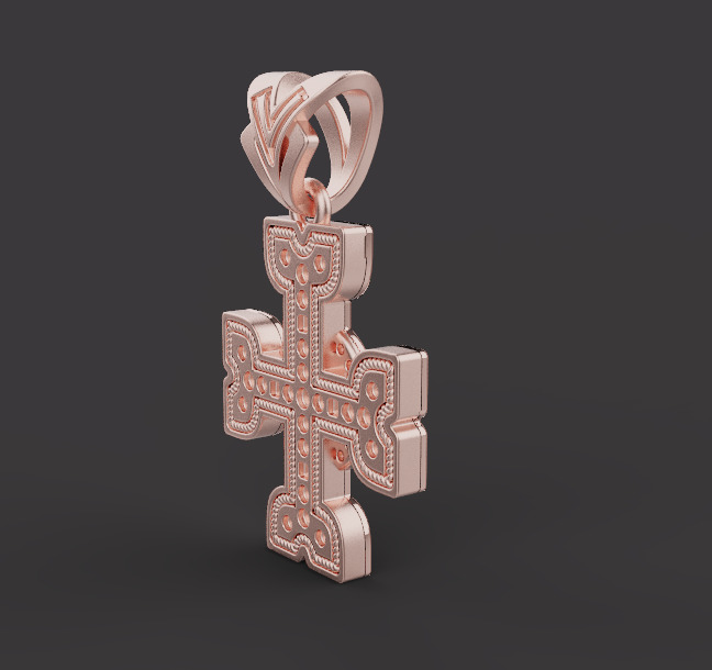 Cross Pendant 67076 3D print model_2
