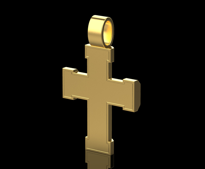 Cross Pendant 66858 3D print model_2