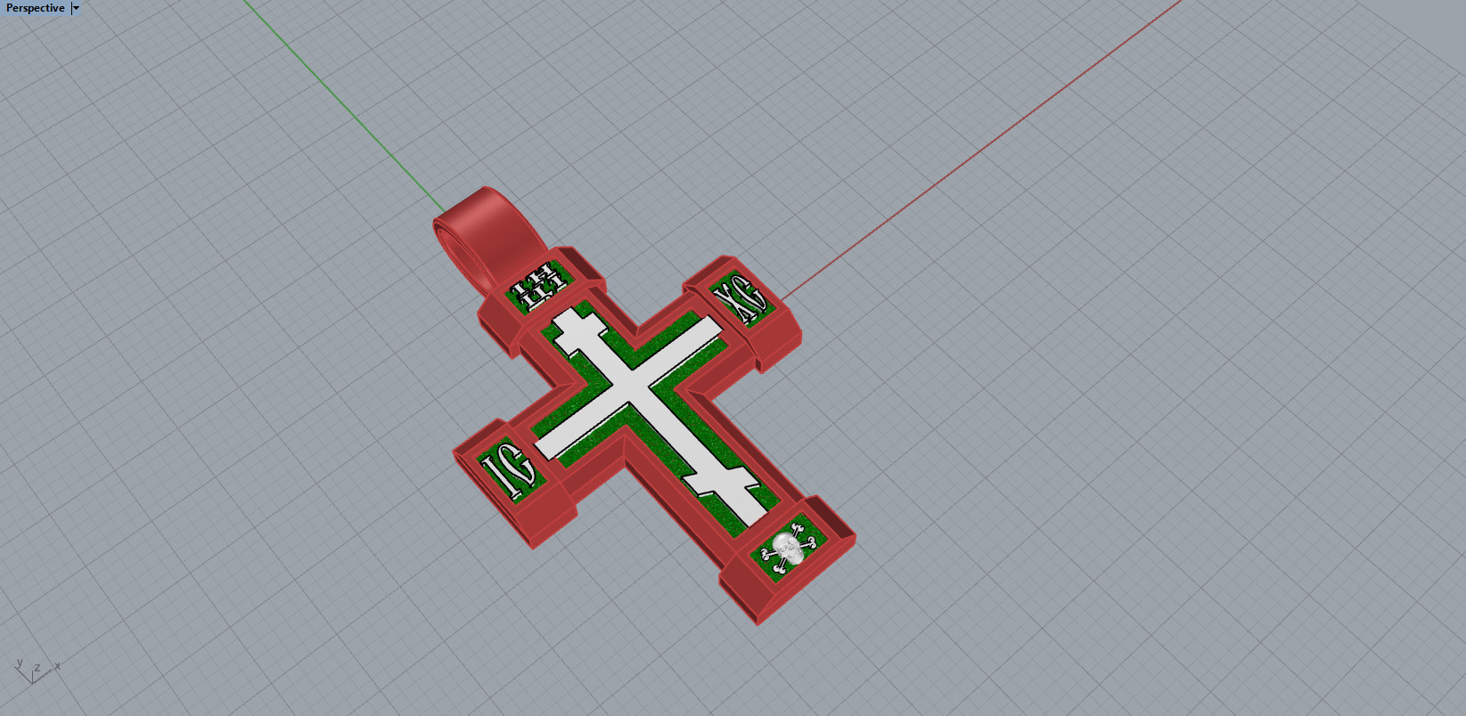 Cross Pendant 66858 3D print model_3