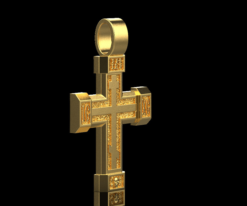 Cross Pendant 66858 3D print model_1