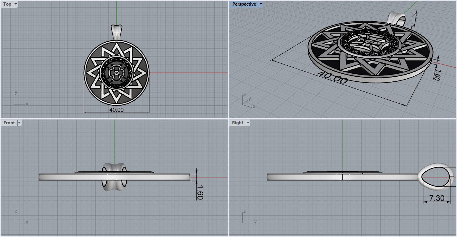 Cross Pendant 66665 3D print model_3