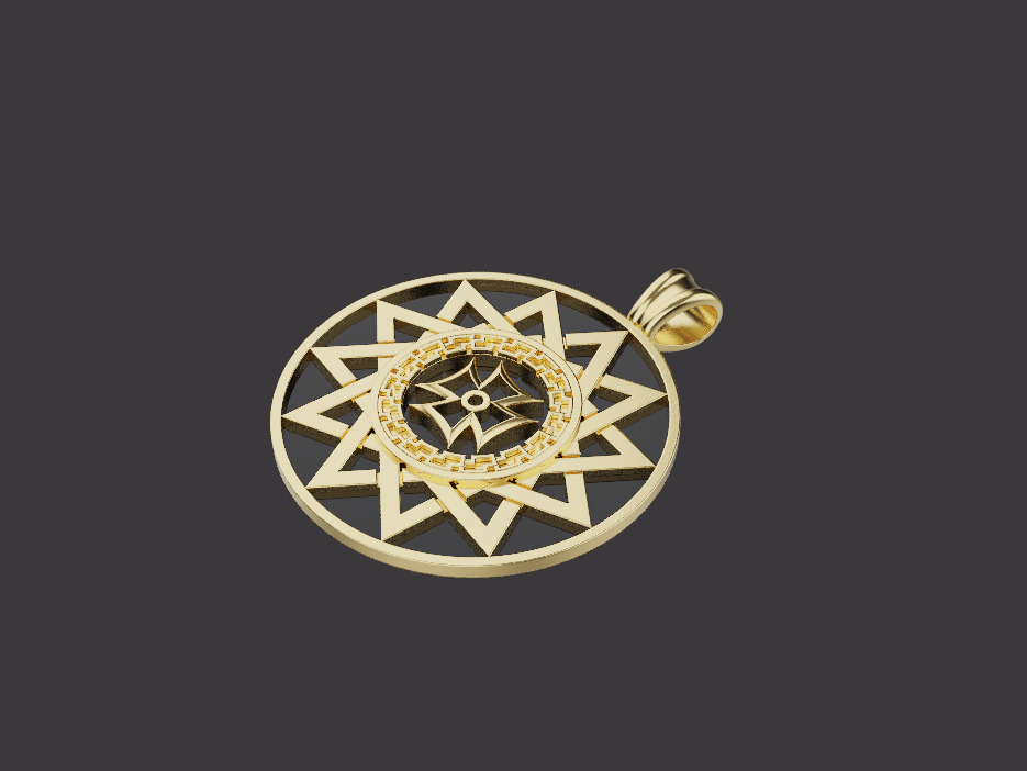 Cross Pendant 66665 3D print model_1