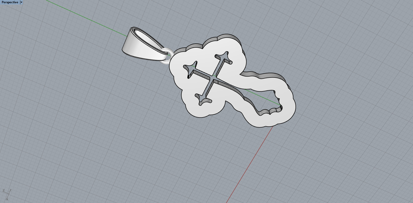 Cross Pendant 66554 3D print model_5