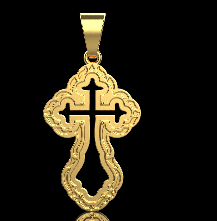 Cross Pendant 66554 3D print model_1