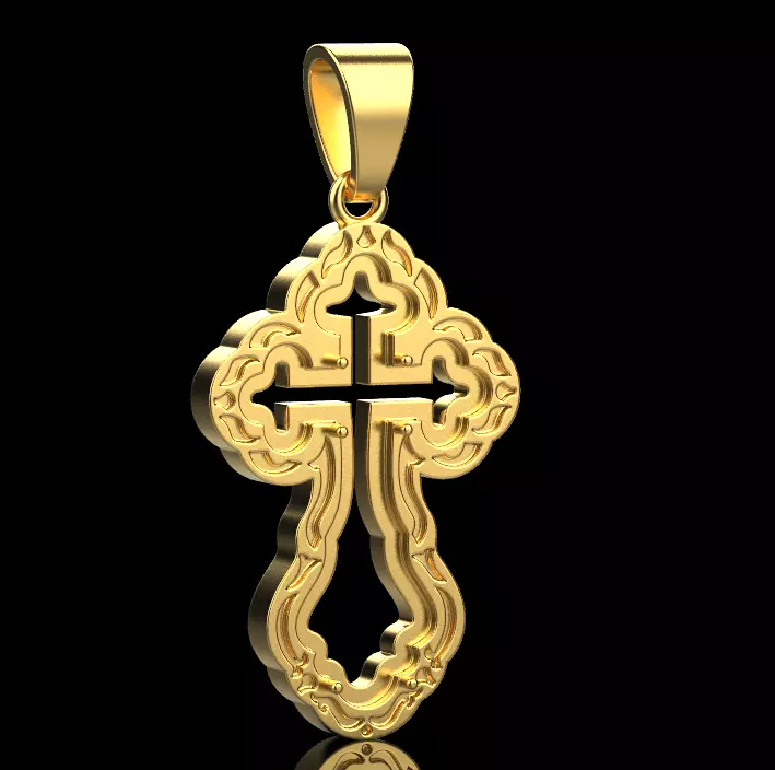Cross Pendant 66554 3D print model_0