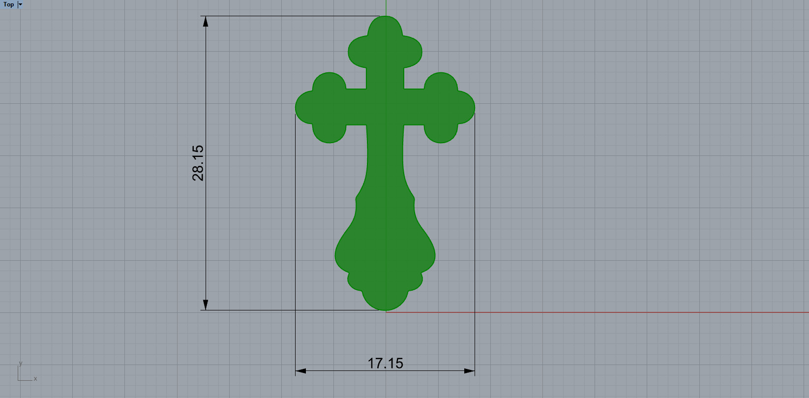 Cross Pendant 66554 3D print model_7