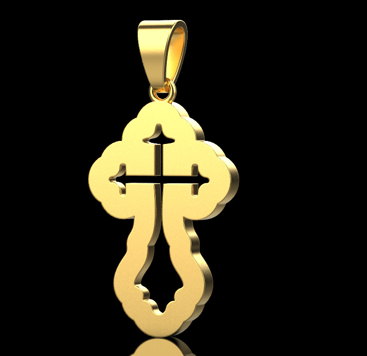 Cross Pendant 66554 3D print model_2