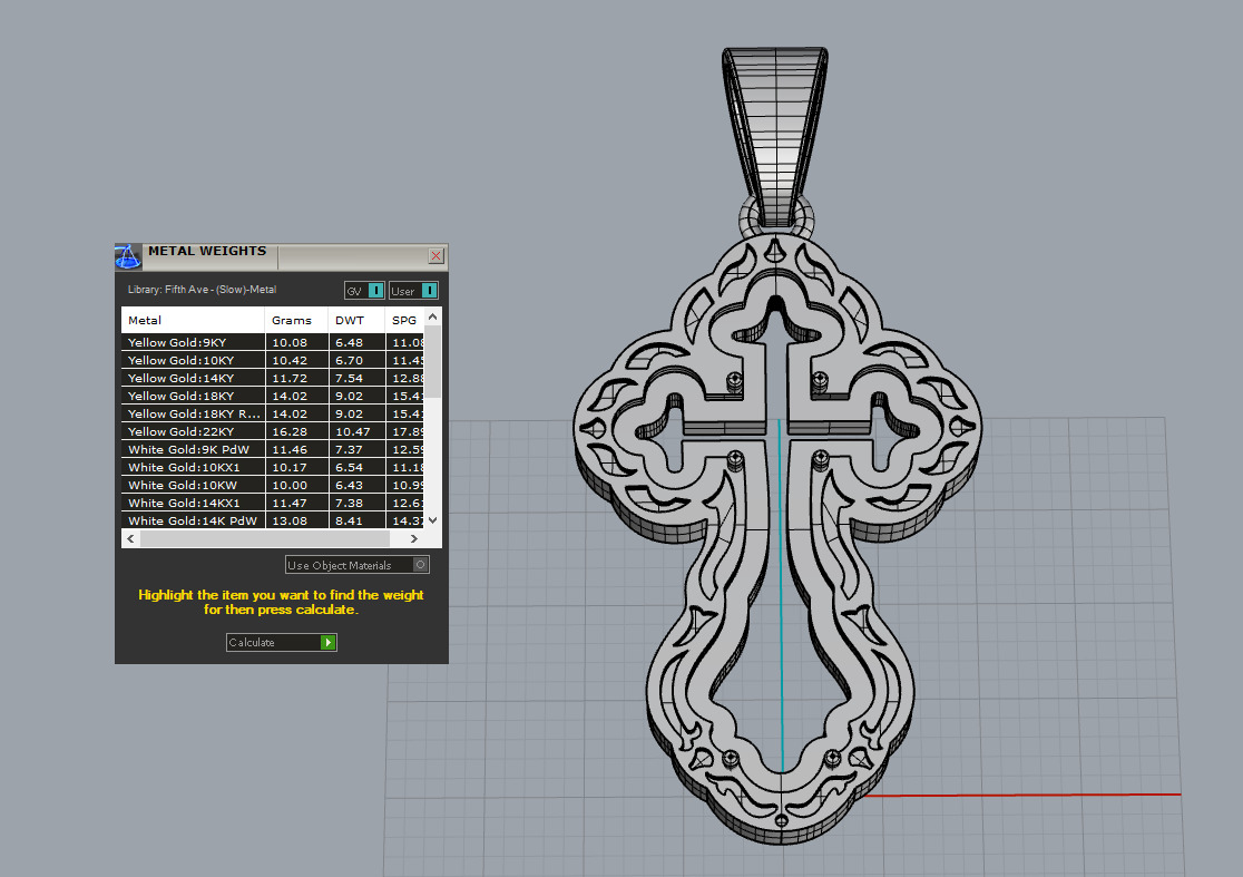 Cross Pendant 66554 3D print model_9