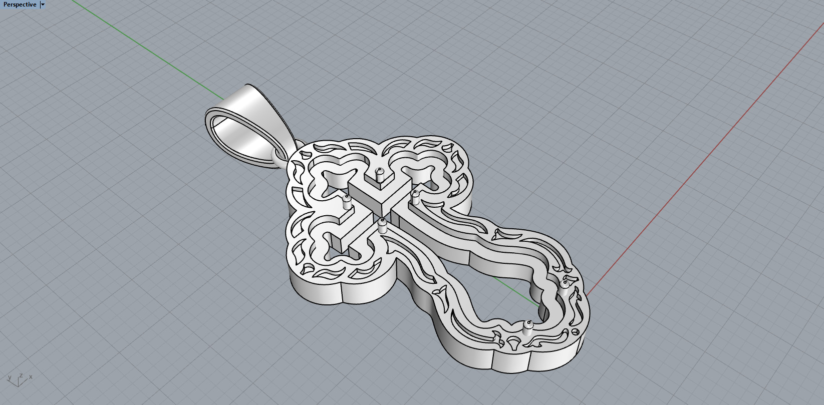 Cross Pendant 66554 3D print model_4