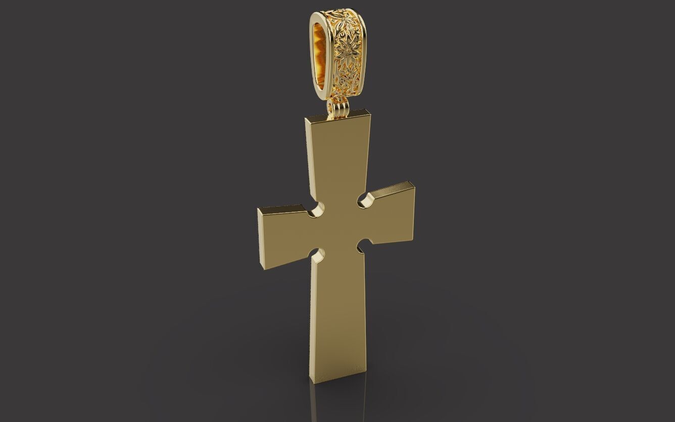 Cross Pendant 66519 3D print model_1