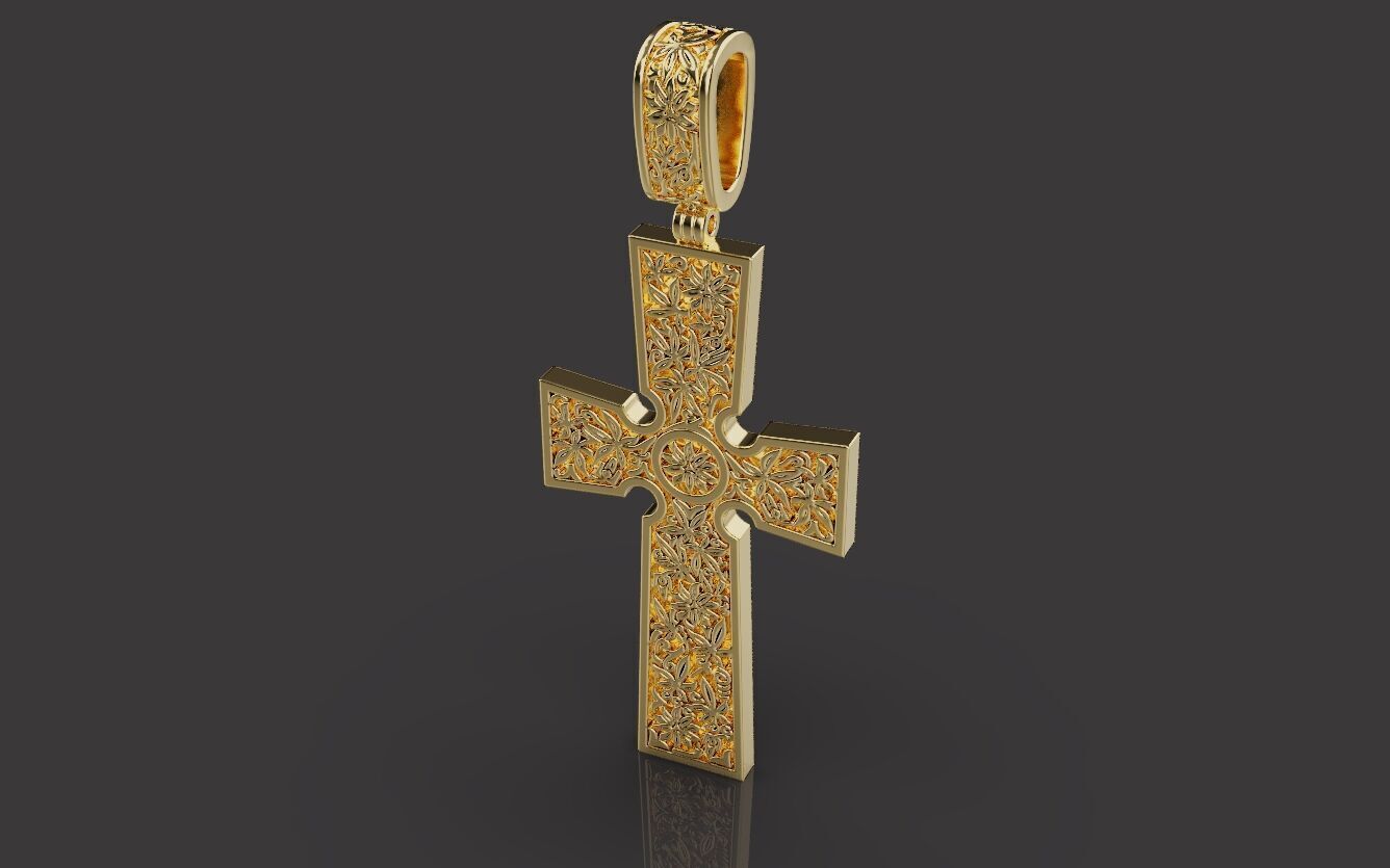 Cross Pendant 66519 3D print model_4