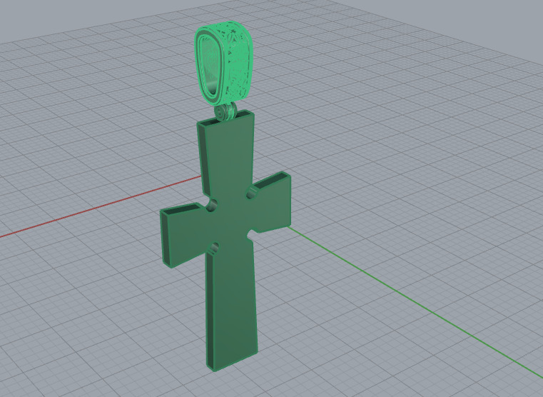 Cross Pendant 66519 3D print model_6