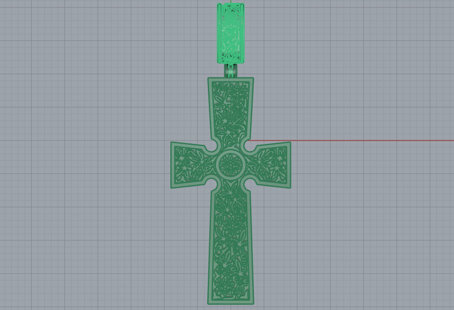 Cross Pendant 66519 3D print model_8