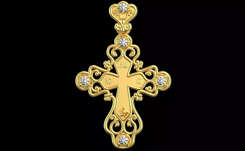 Cross Pendant 66140 3D print model_0