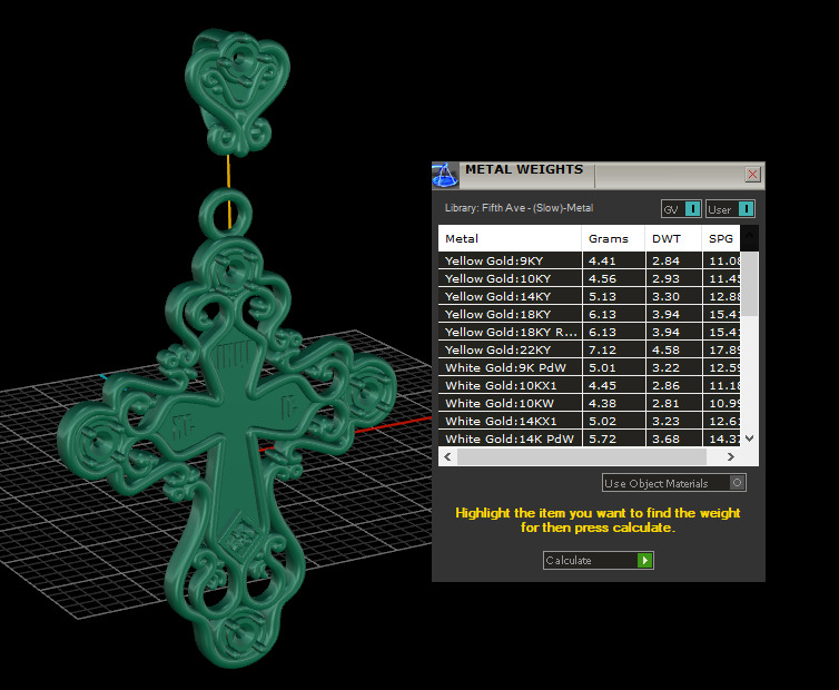 Cross Pendant 66140 3D print model_4