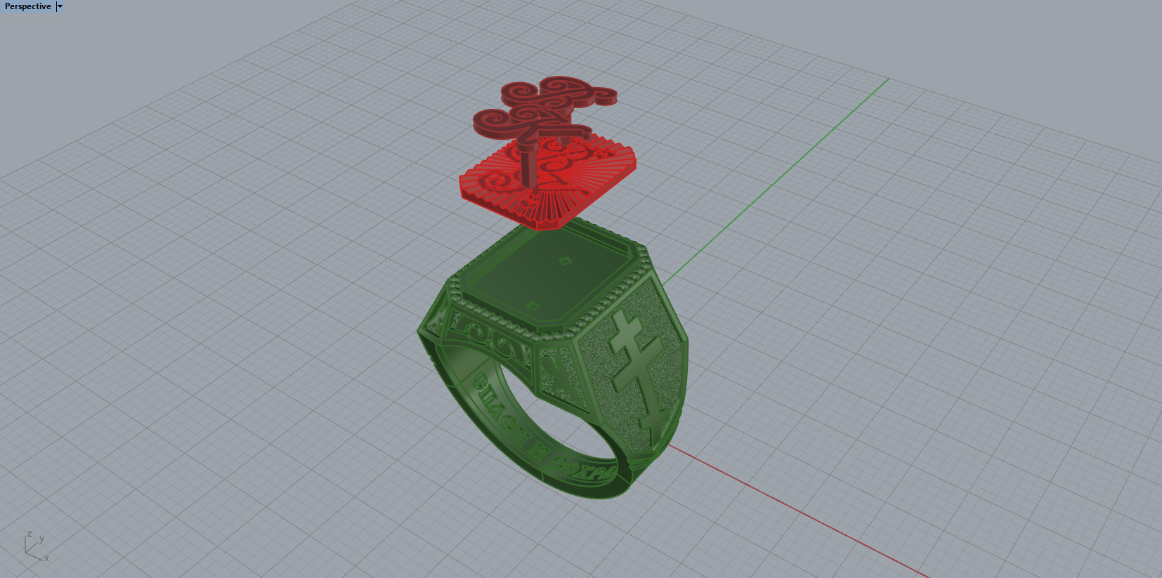 Cross Ring 66043 3D print model_5