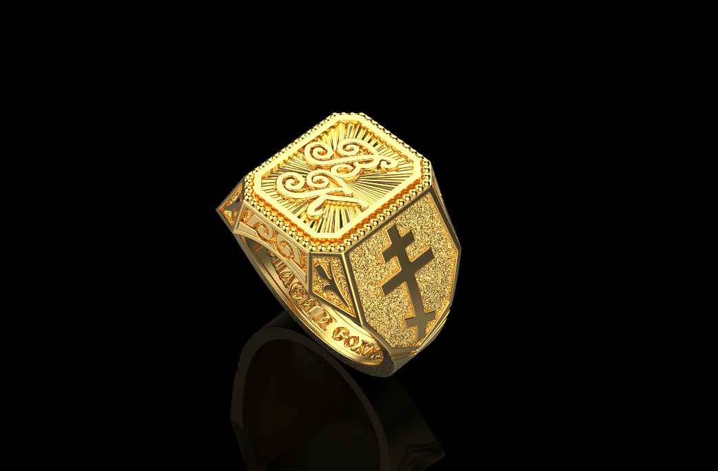 Cross Ring 66043 3D print model_3