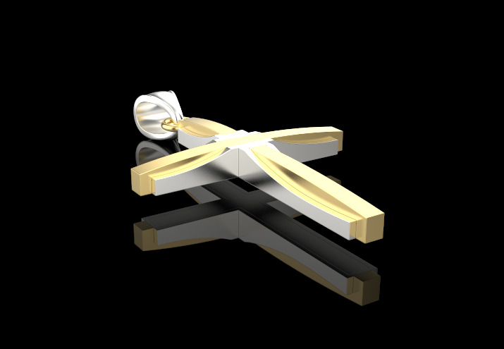 Cross Pendant 65916 3D print model_1
