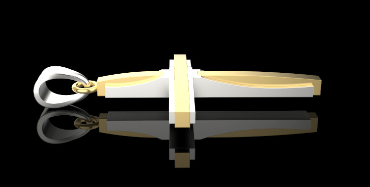 Cross Pendant 65916 3D print model_2