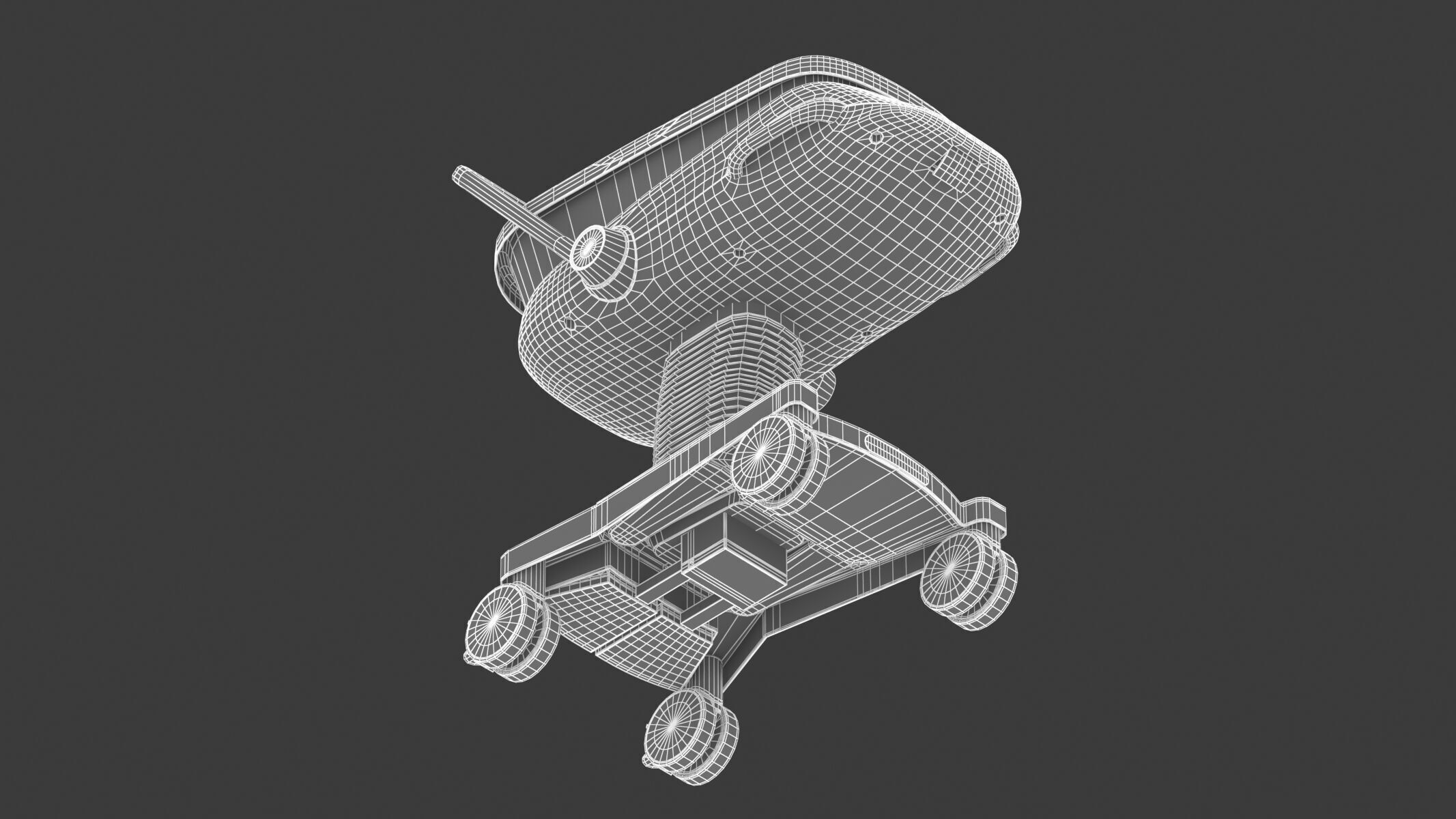 Medical Baby Crib New Born 3D model_29