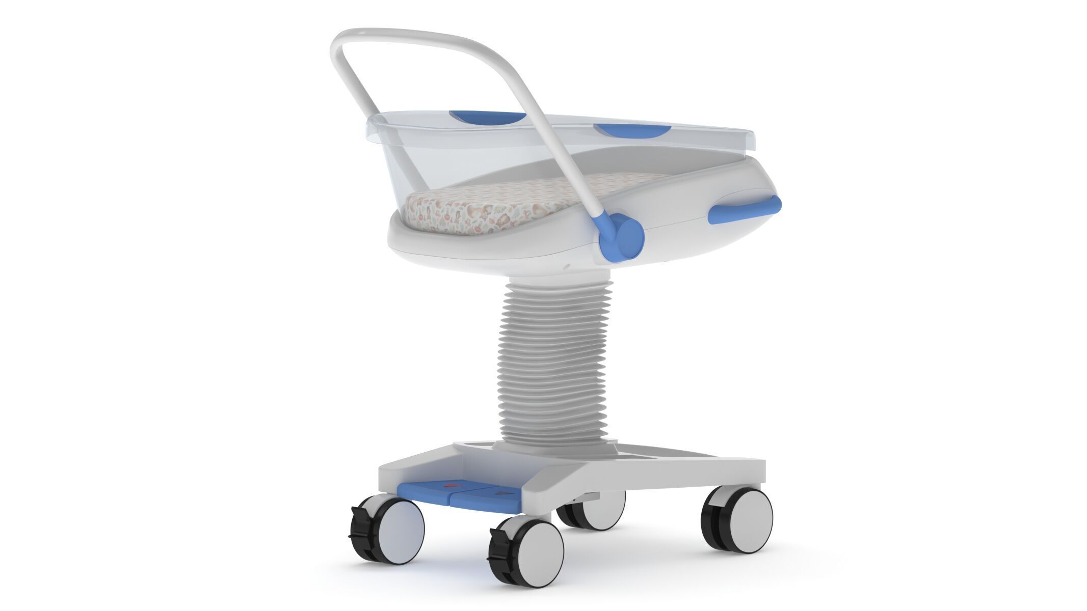 Medical Baby Crib New Born 3D model_4