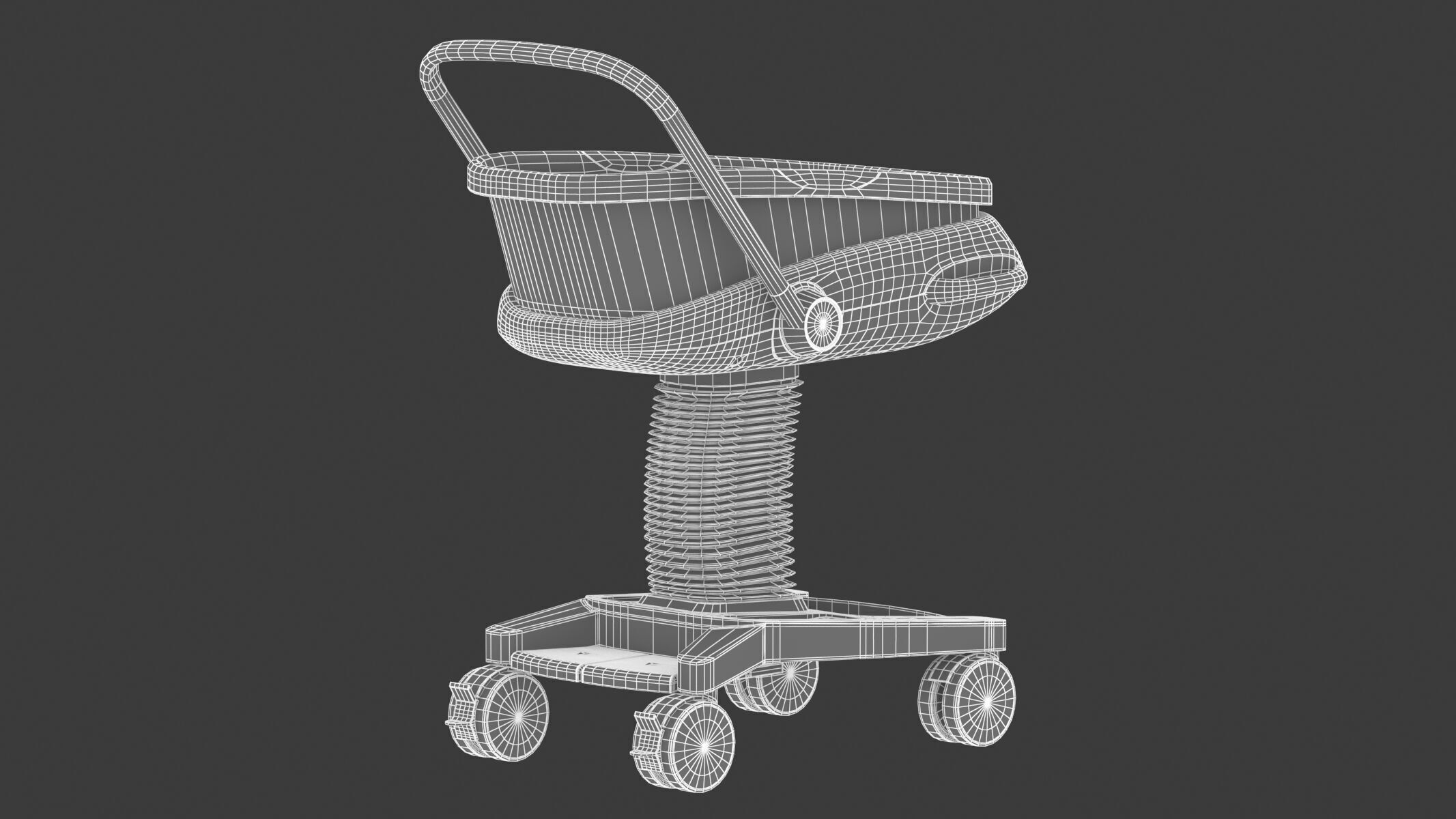 Medical Baby Crib New Born 3D model_24