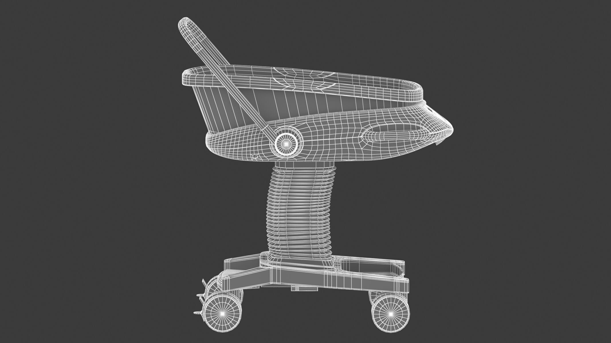 Medical Baby Crib New Born 3D model_23